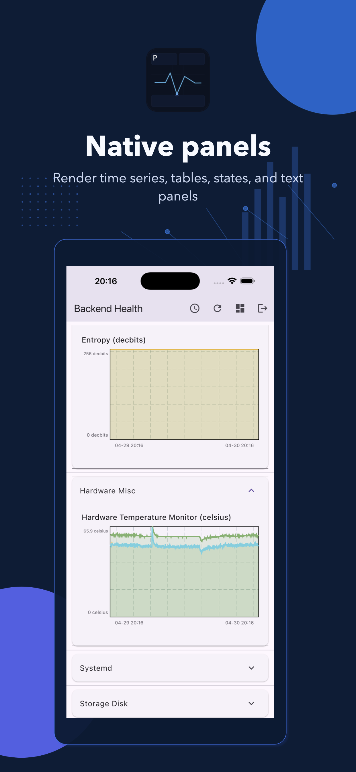 Pulseboard mobile example for focused dashboard reading
